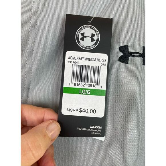 New Under Armour WOMENS/FEMMES/MUJERES Crop Pant Size Large Gray Sports Wear - Picture 4 of 8